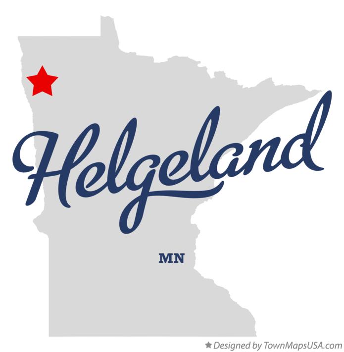 Map of Helgeland Minnesota MN