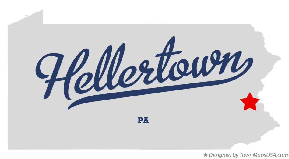 Map of Hellertown Pennsylvania PA
