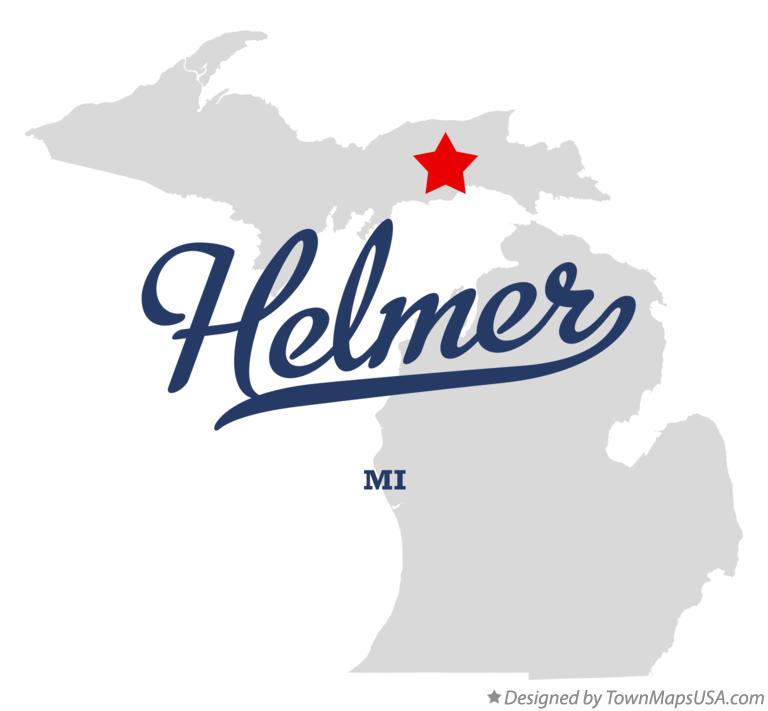 Map of Helmer Michigan MI