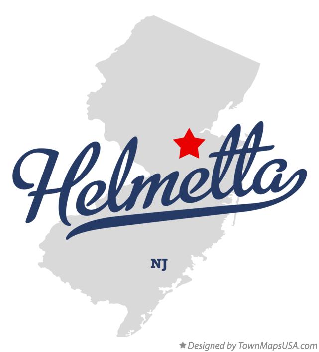 Map of Helmetta New Jersey NJ