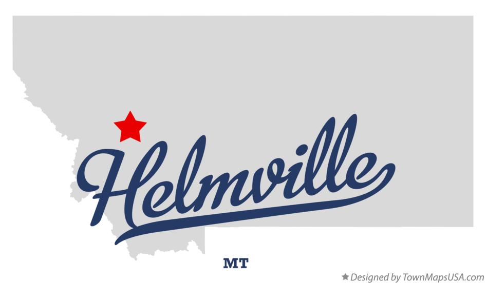Map of Helmville Montana MT