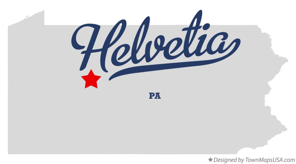 Map of Helvetia Pennsylvania PA