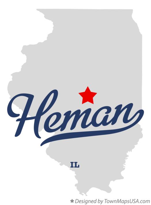 Map of Heman Illinois IL