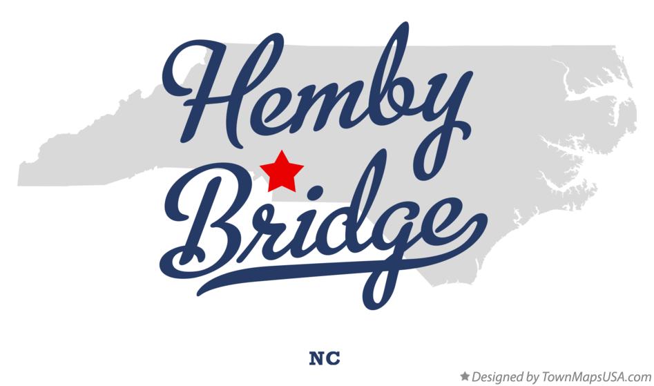 Map of Hemby Bridge North Carolina NC