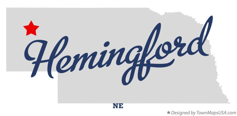 Map of Hemingford Nebraska NE
