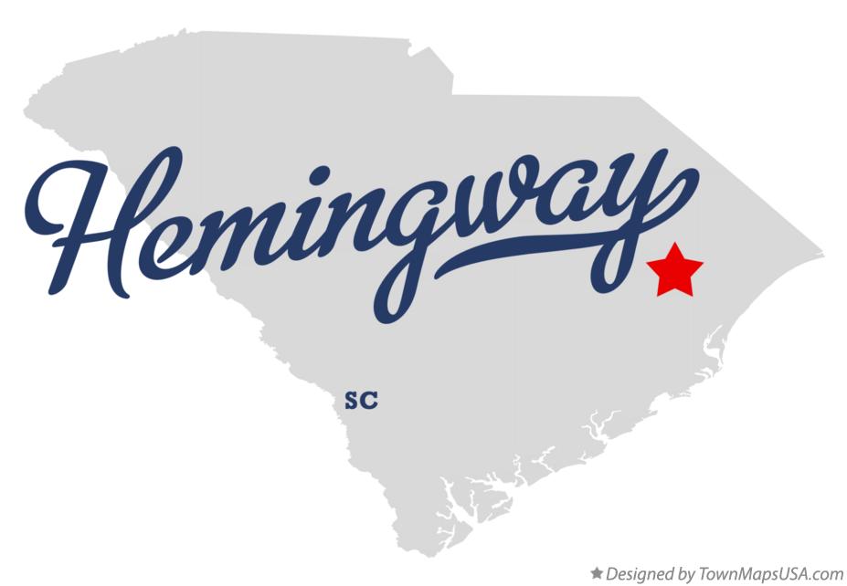 Map of Hemingway South Carolina SC