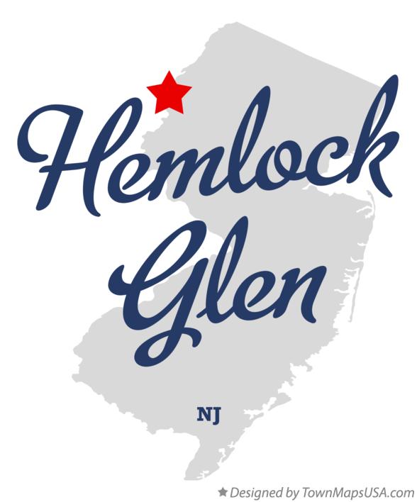 Map of Hemlock Glen New Jersey NJ