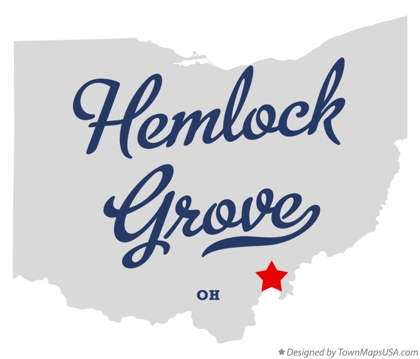 Map of Hemlock Grove Ohio OH