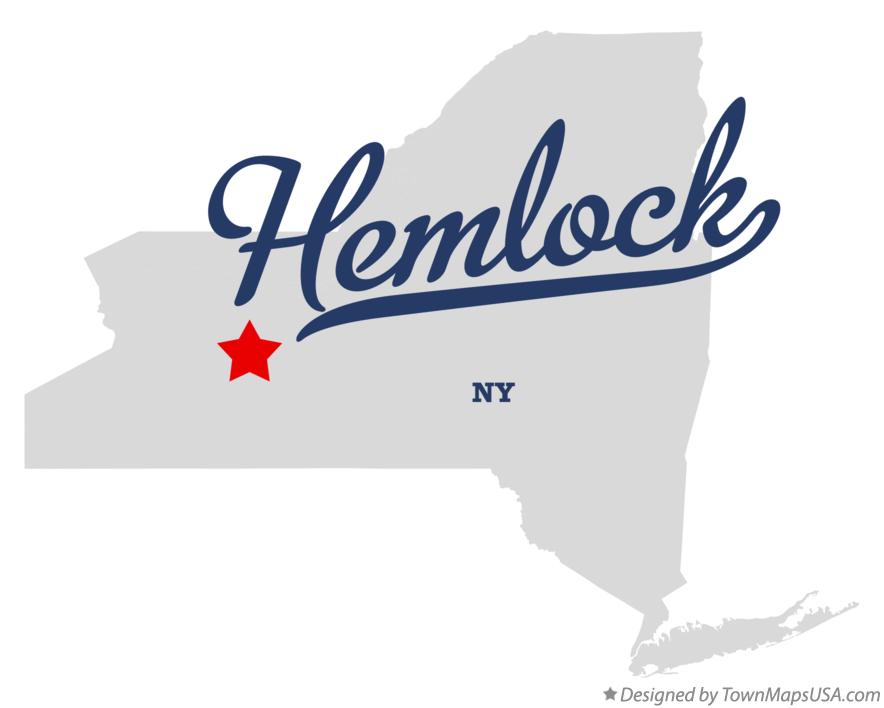 Map of Hemlock New York NY