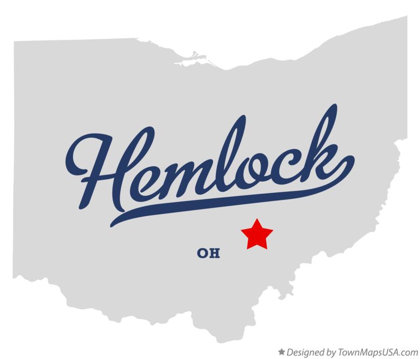 Map of Hemlock Ohio OH