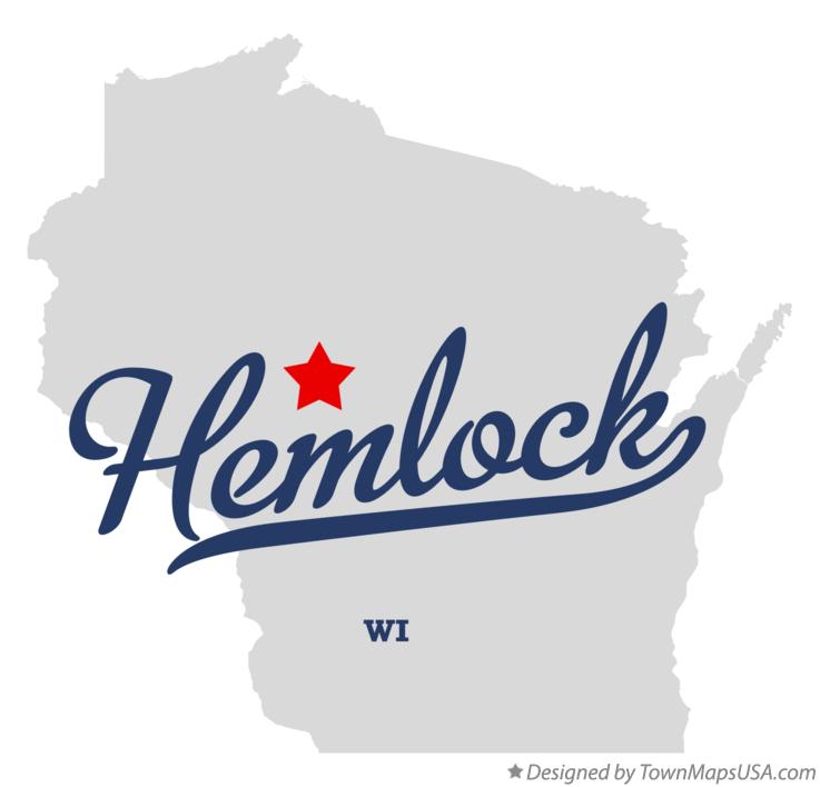 Map of Hemlock Wisconsin WI