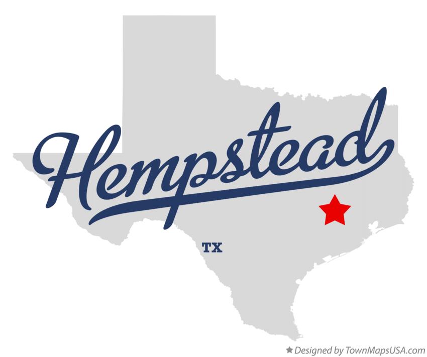 Map of Hempstead Texas TX