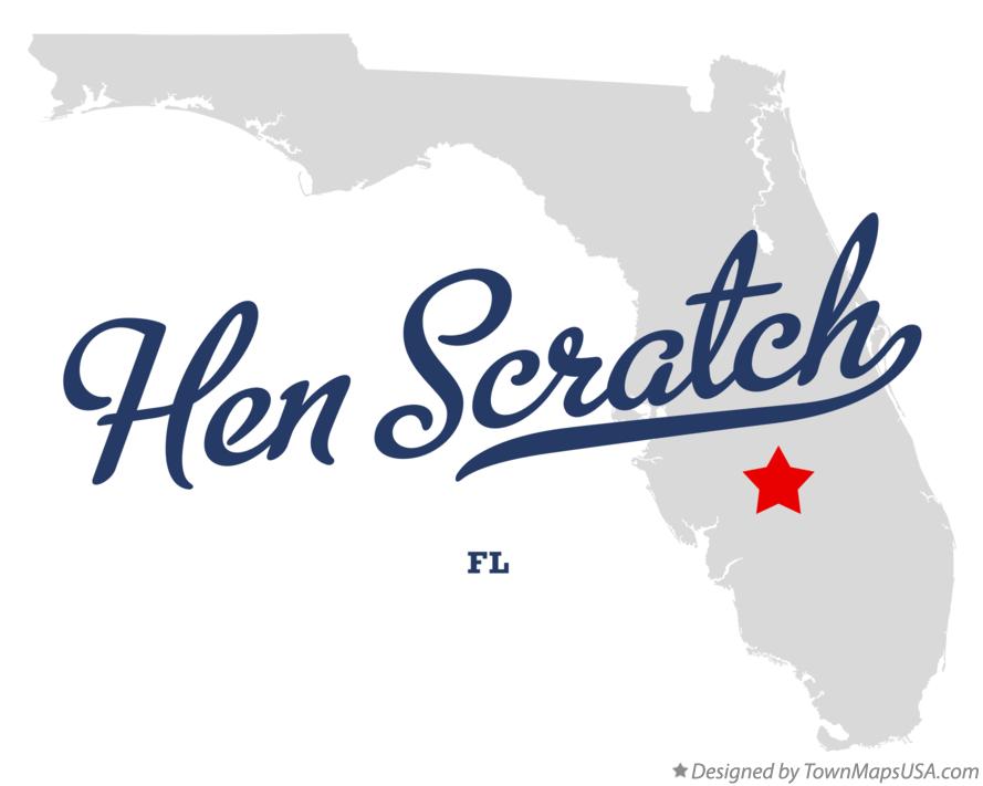 Map of Hen Scratch Florida FL