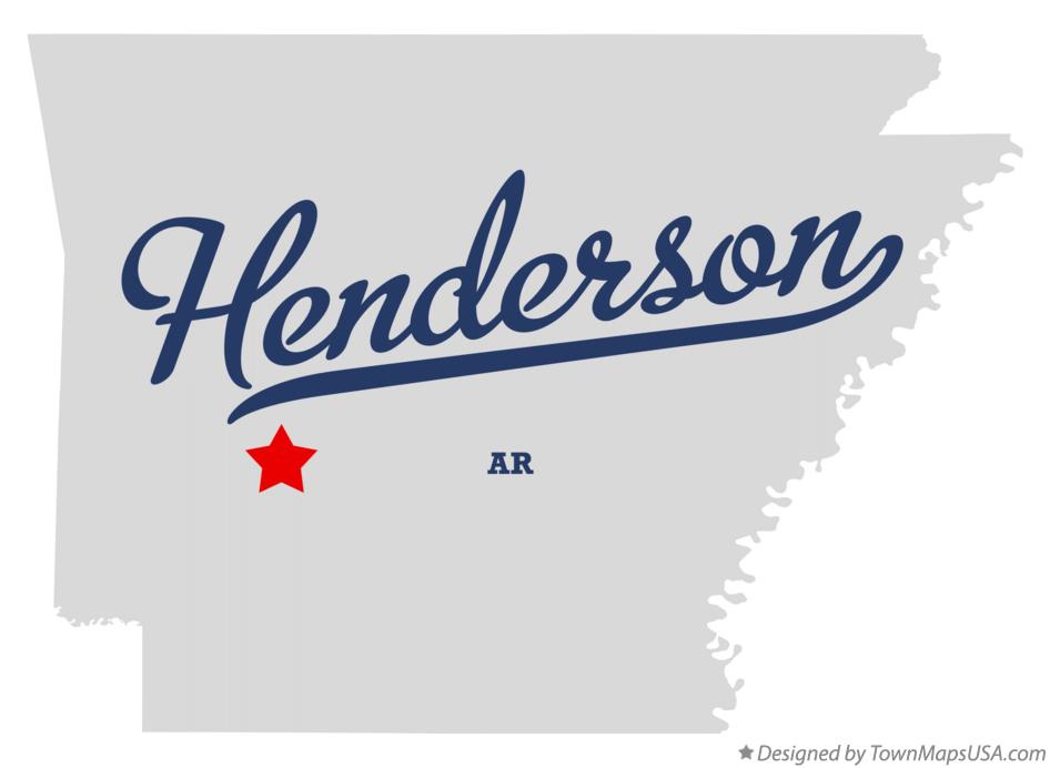 Map of Henderson Arkansas AR