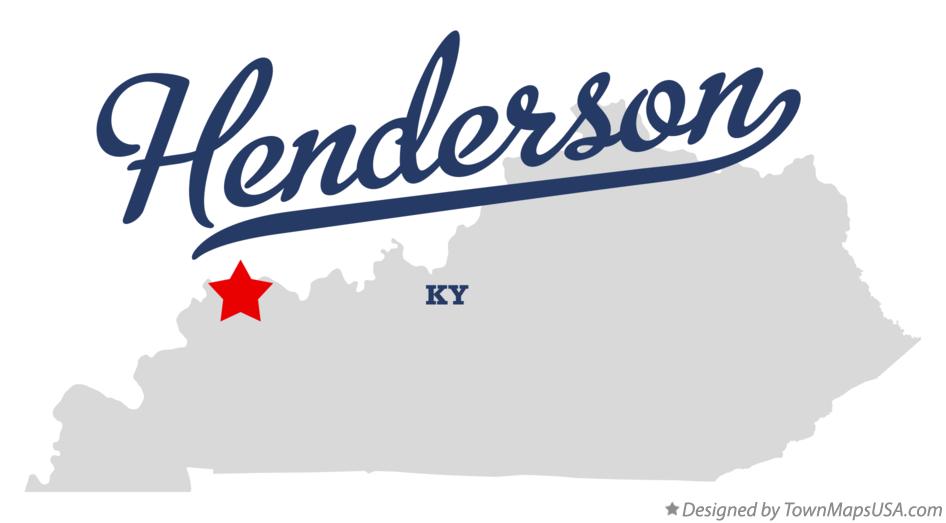 Map of Henderson Kentucky KY