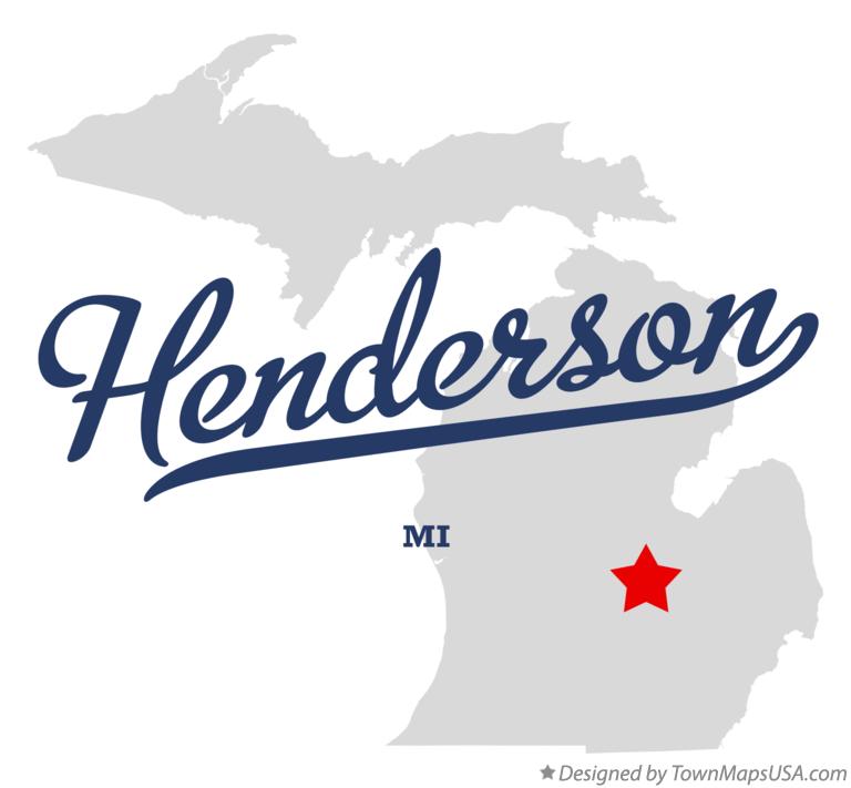 Map of Henderson Michigan MI