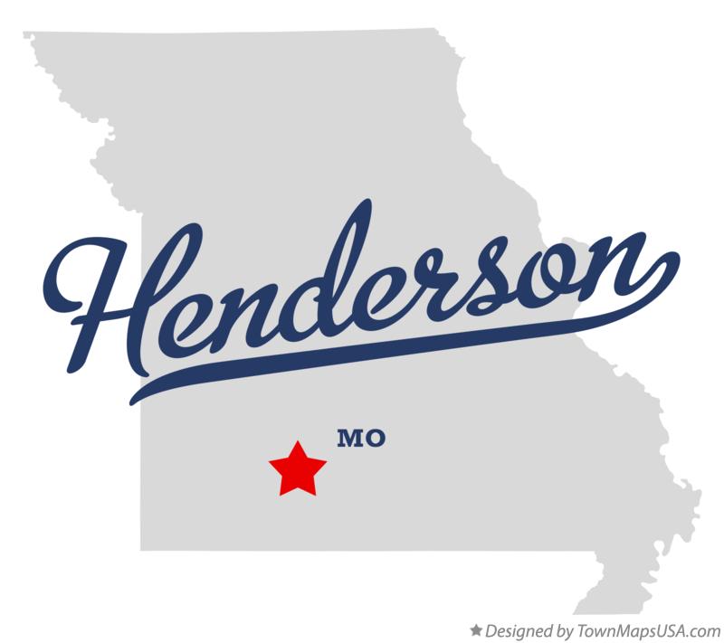 Map of Henderson Missouri MO