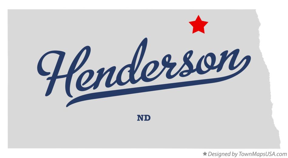 Map of Henderson North Dakota ND