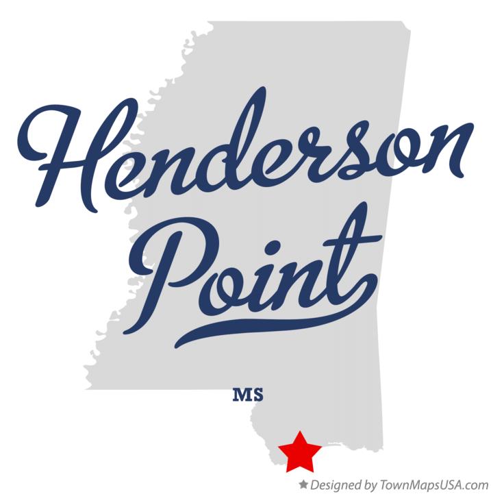 Map of Henderson Point Mississippi MS