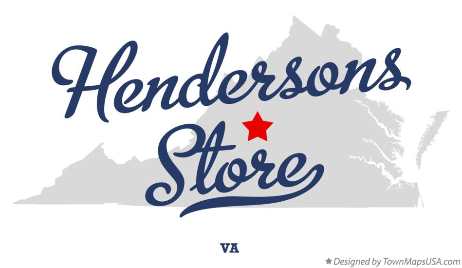 Map of Hendersons Store Virginia VA