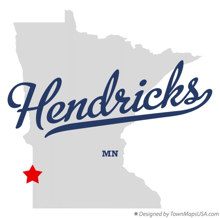 Map of Hendricks Minnesota MN