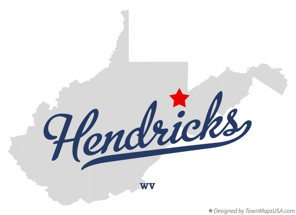 Map of Hendricks West Virginia WV