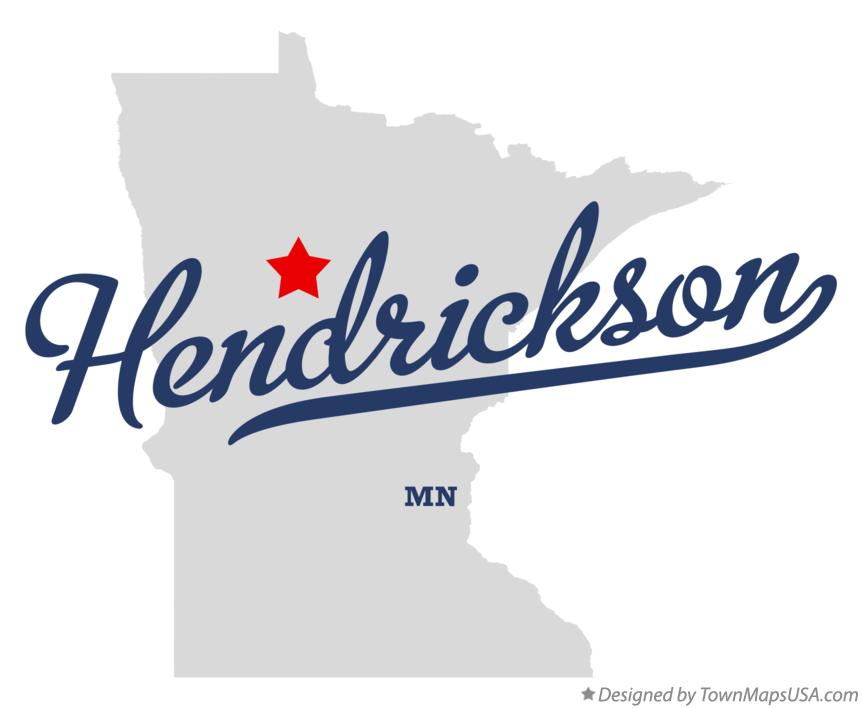 Map of Hendrickson Minnesota MN