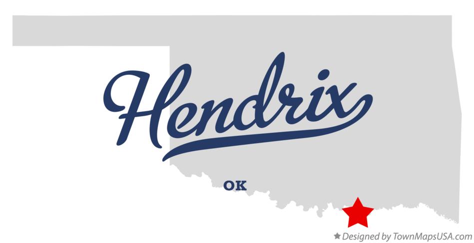 Map of Hendrix Oklahoma OK
