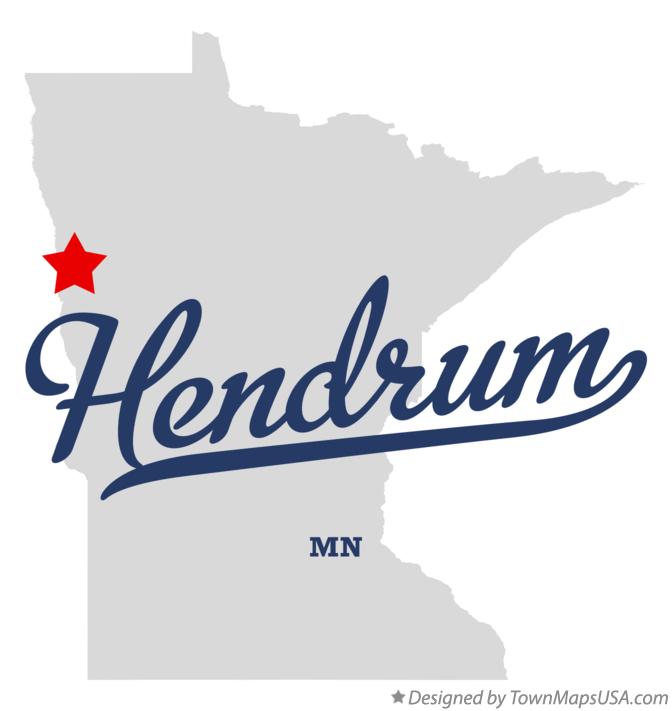 Map of Hendrum Minnesota MN