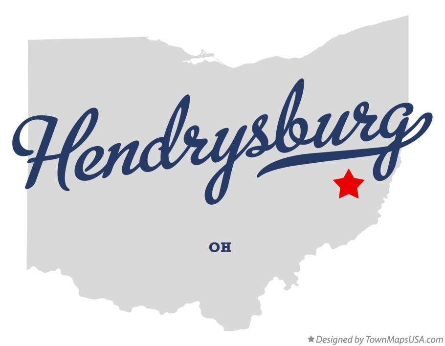 Map of Hendrysburg Ohio OH