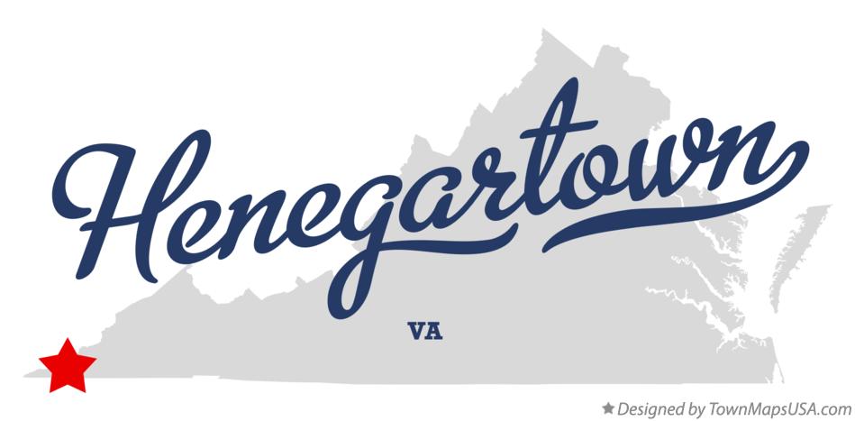 Map of Henegartown Virginia VA