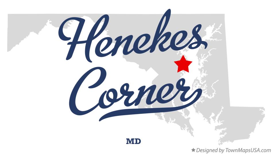 Map of Henekes Corner Maryland MD