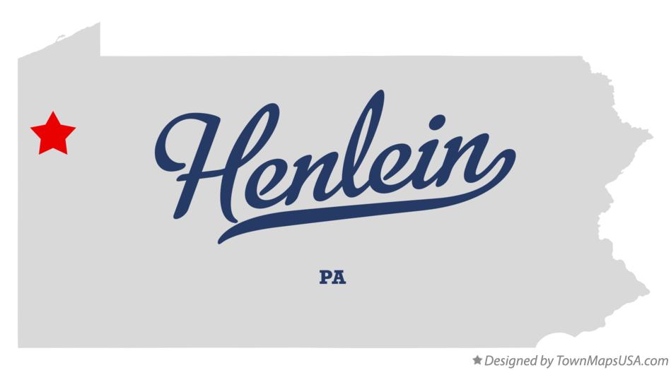 Map of Henlein Pennsylvania PA