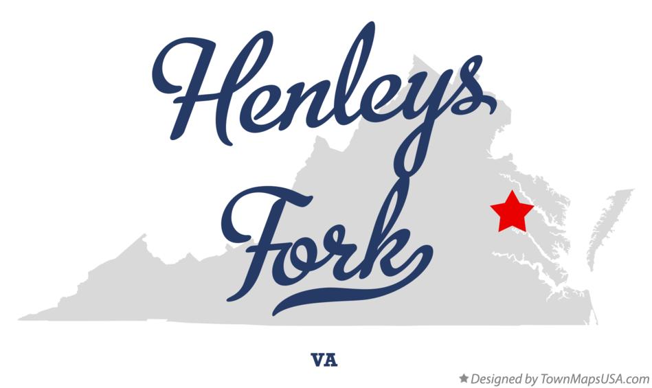 Map of Henleys Fork Virginia VA