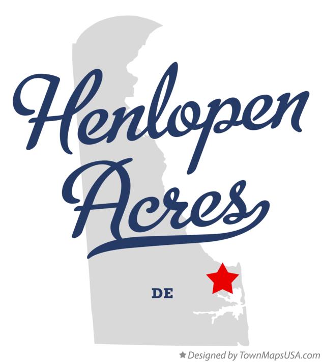 Map of Henlopen Acres Delaware DE