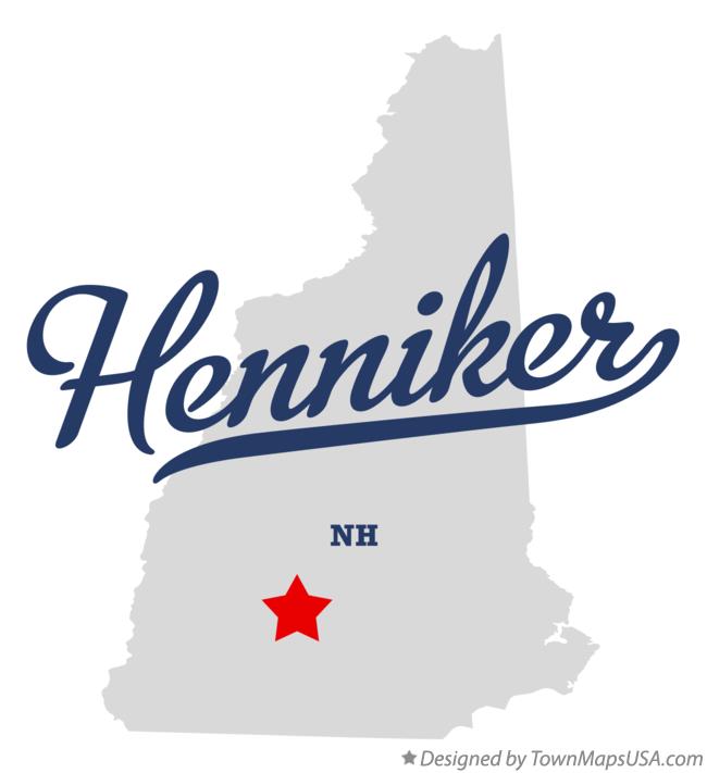 Map of Henniker New Hampshire NH