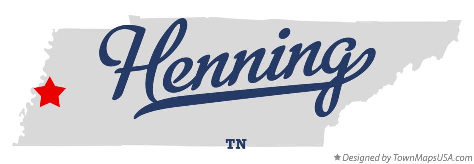 Map of Henning Tennessee TN