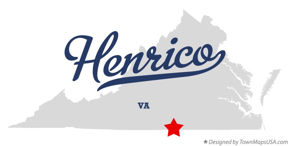 Map of Henrico Virginia VA