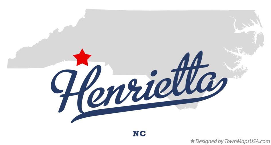 Map of Henrietta North Carolina NC