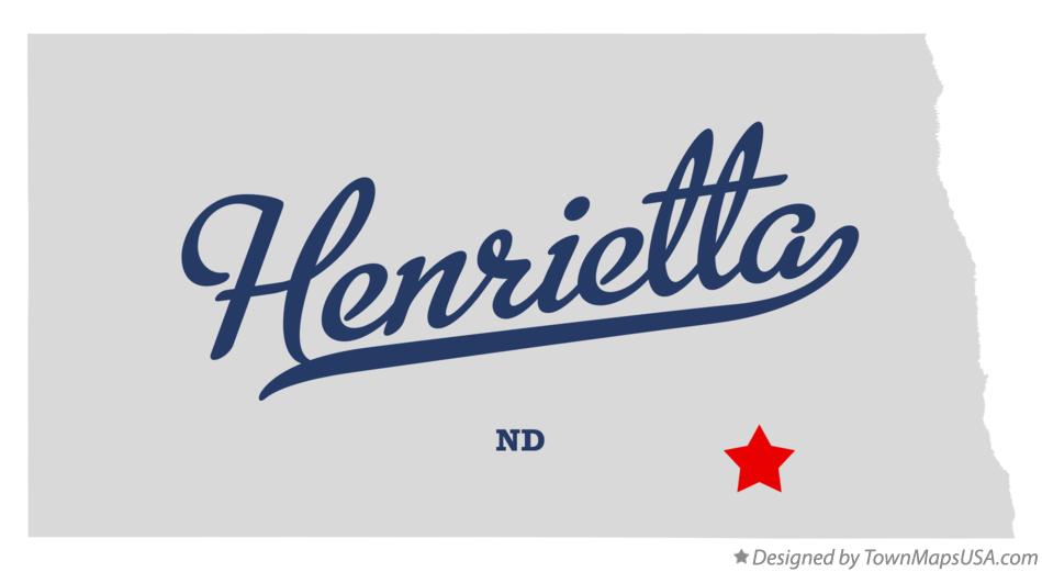 Map of Henrietta North Dakota ND