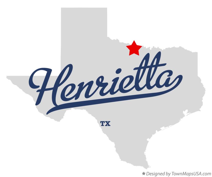 Map of Henrietta Texas TX