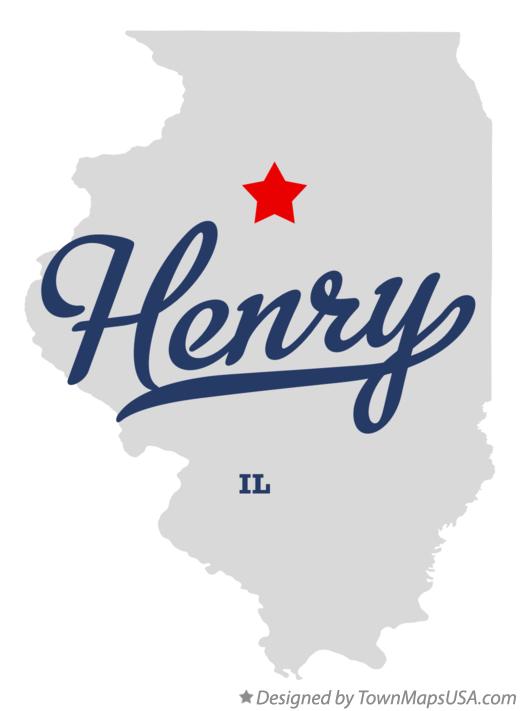 Map of Henry Illinois IL