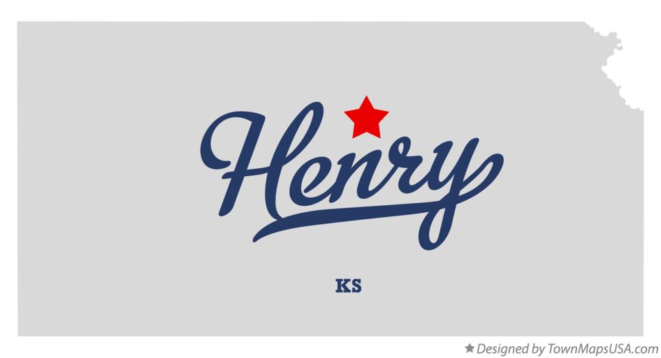 Map of Henry Kansas KS