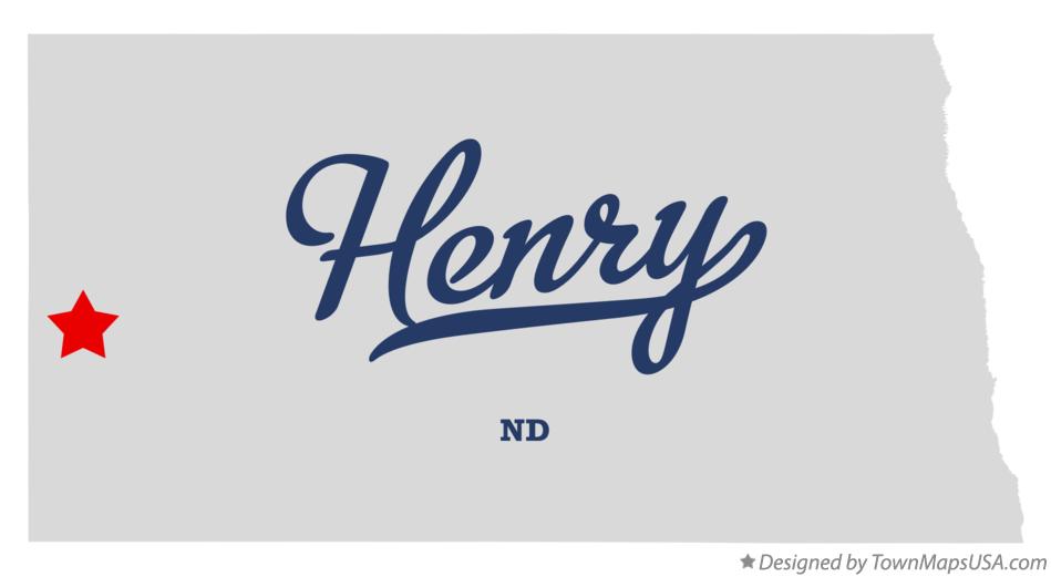 Map of Henry North Dakota ND