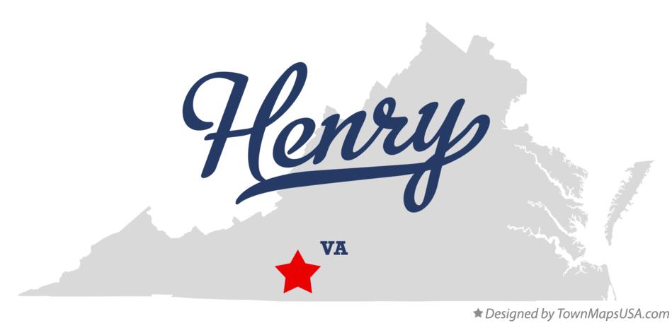 Map of Henry Virginia VA