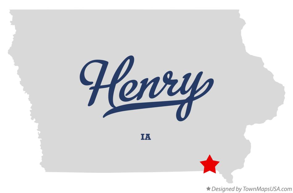 Map of Henry Iowa IA