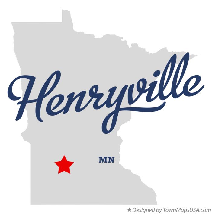 Map of Henryville Minnesota MN