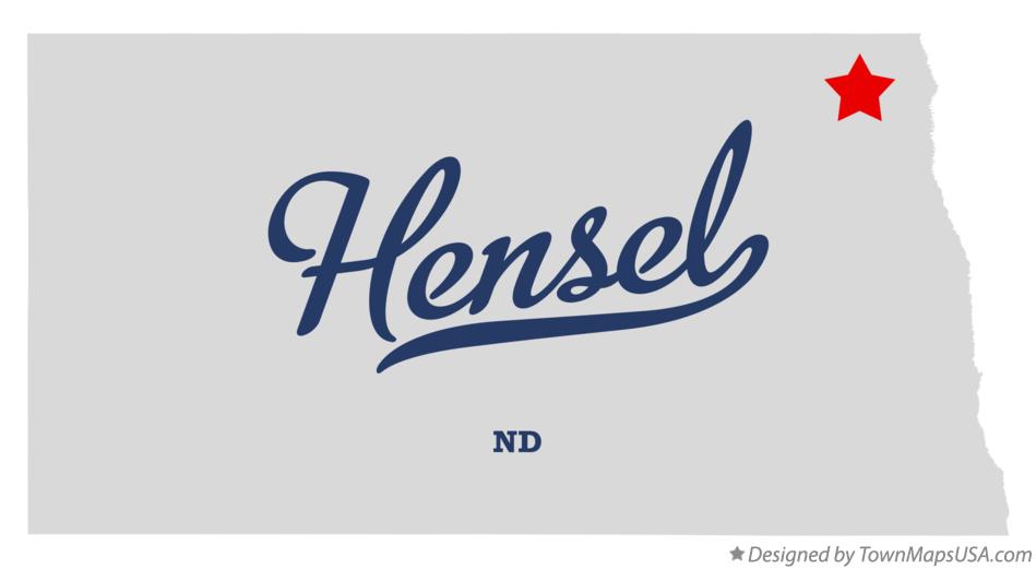 Map of Hensel North Dakota ND