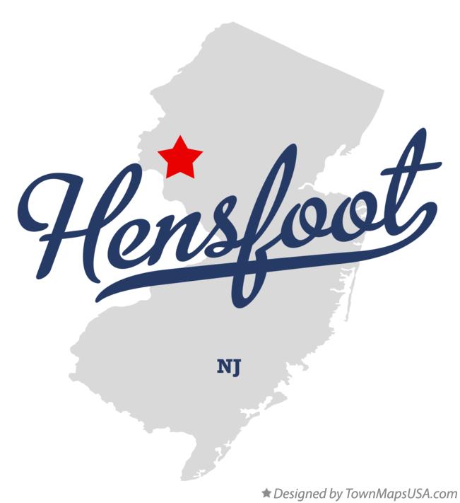 Map of Hensfoot New Jersey NJ