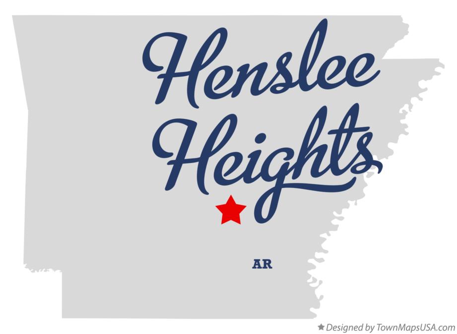 Map of Henslee Heights Arkansas AR